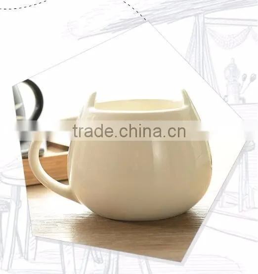 Creative gift Cartoon black and white ceramic cat mug