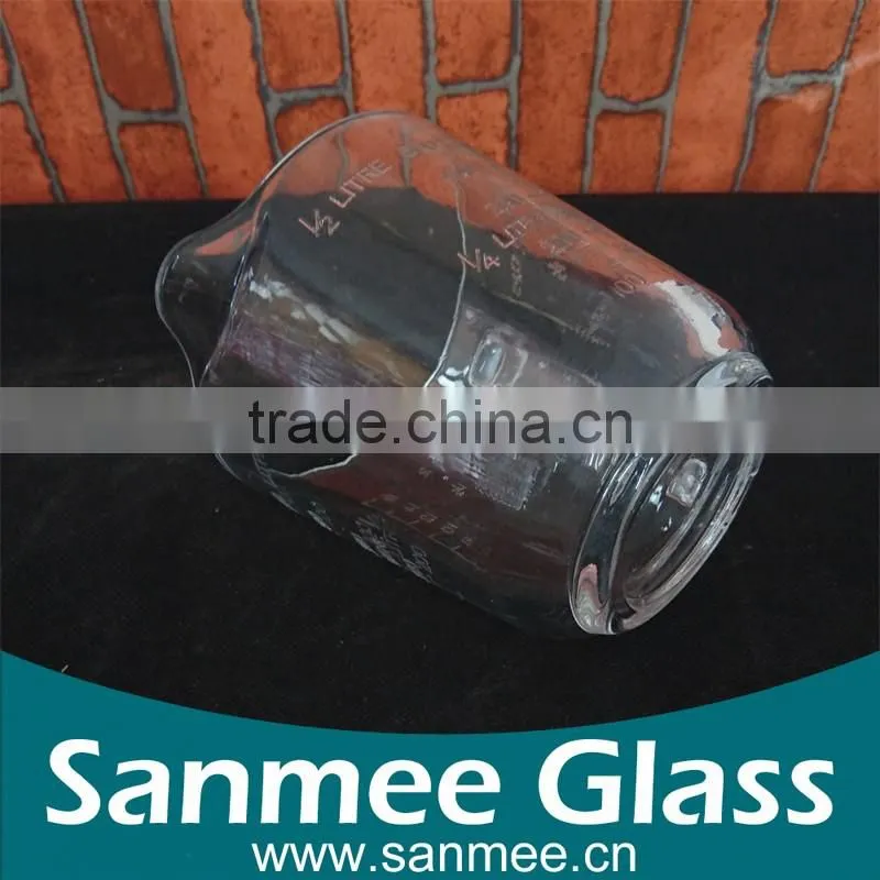 500ml Cheap Price Measuring Glass Water Jug with Side Handle