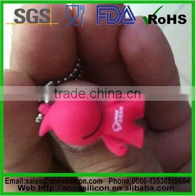 China factory Wholesale silicone boy shape cartoon keychain