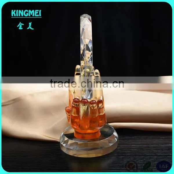 Wholesale hands shape Crystal trophy, Crystal Glass Award, Crystal sports trophy
