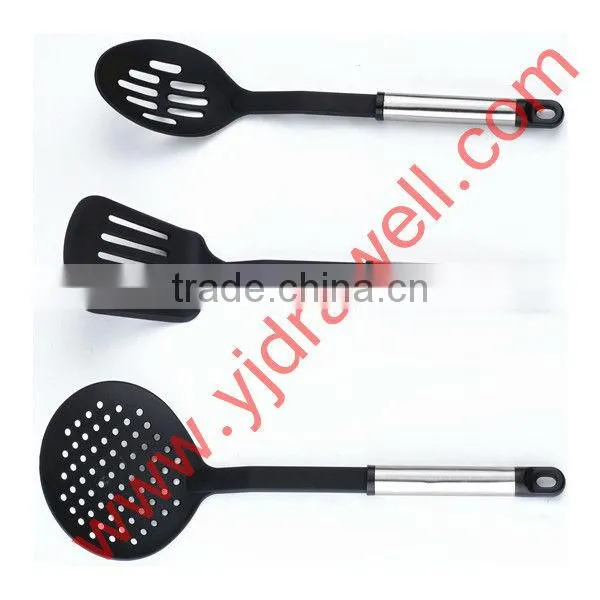 NY-1005 6-Piece stainless steel handle nylon kitchenware utensils