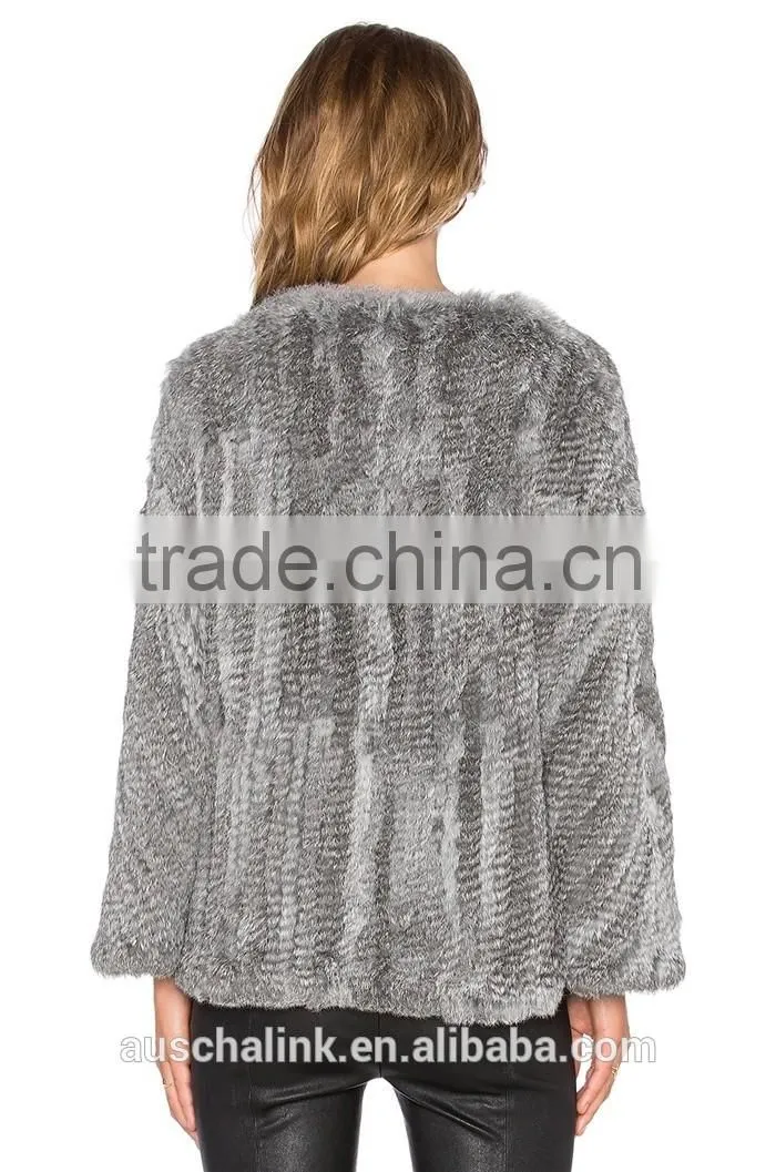 winter high quality custom rabbit fur coats girls OEM service