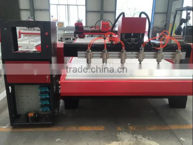 Multi-thread furniture carving 6*1.5kw spindle plane signs engraving cnc router machine
