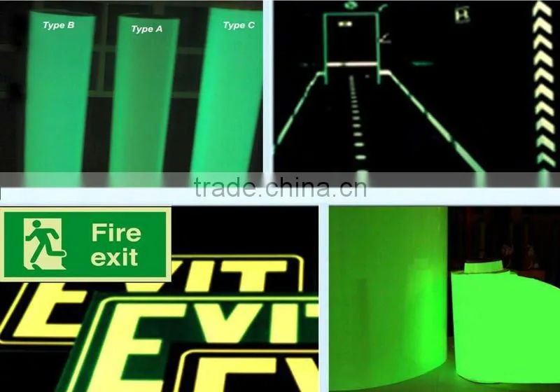 Acrylic photo luminescent film for exit sign