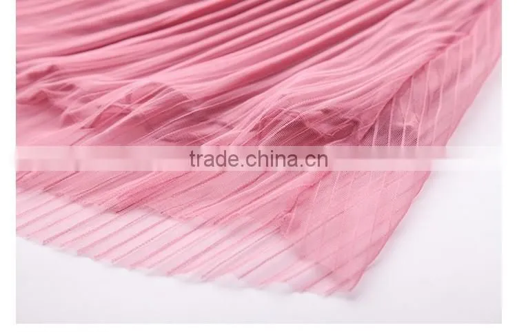 New style crumple shell 3d flower splicing dresses for woman