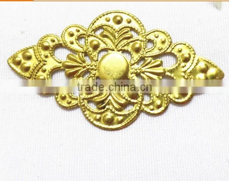 religious jewelry finding brass flower cross jewelry accessories hollow out metal cross garment accessories