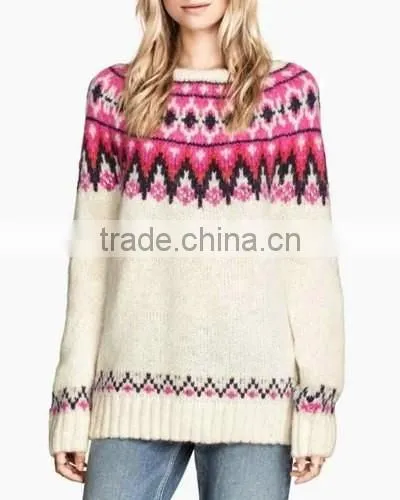 Customized new fashion christmas sweater designs for women 2016