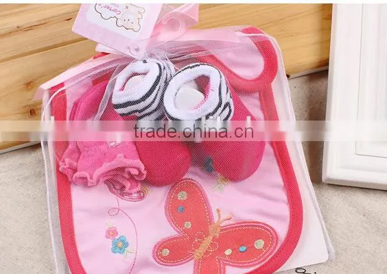 newborn baby gift set for baby socks baby gloves,baby bibs
