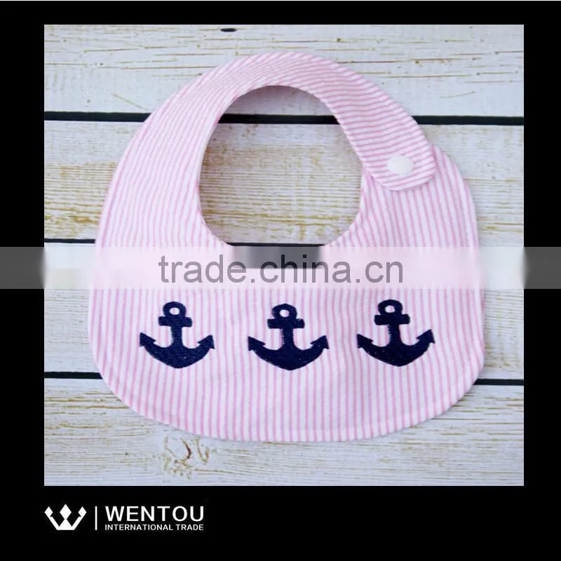 New Arrival Embroidered Seersucker Disposable Baby Bib