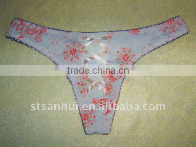 lace seam lace sexy embroidery panty for ladies sexy girl's underwear