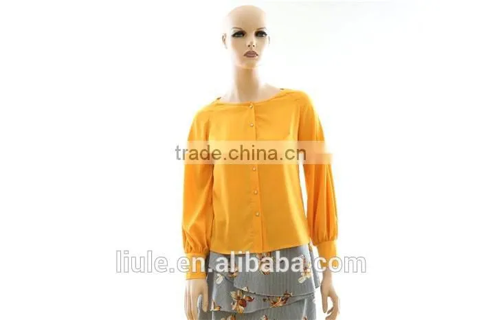 Latest Women Long Sleeve Chiffon Blouse Ladies Loose Casual Tops Autumn All-Match