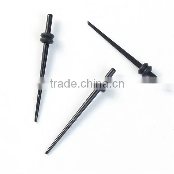 1.6mm Acrylic Ear Stretcher Expander Tapers Black 33mm x Types Of Ear Expanders