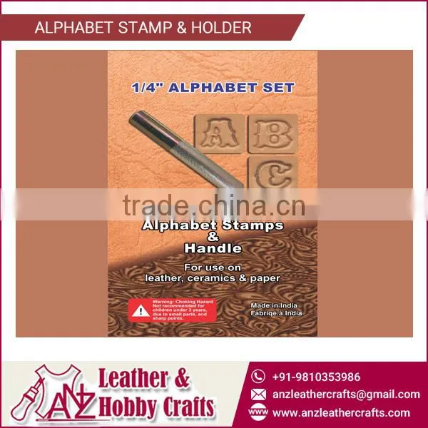 High Quality 1/4" Fancy Alphabet Set for Stamping on Leather and Paper