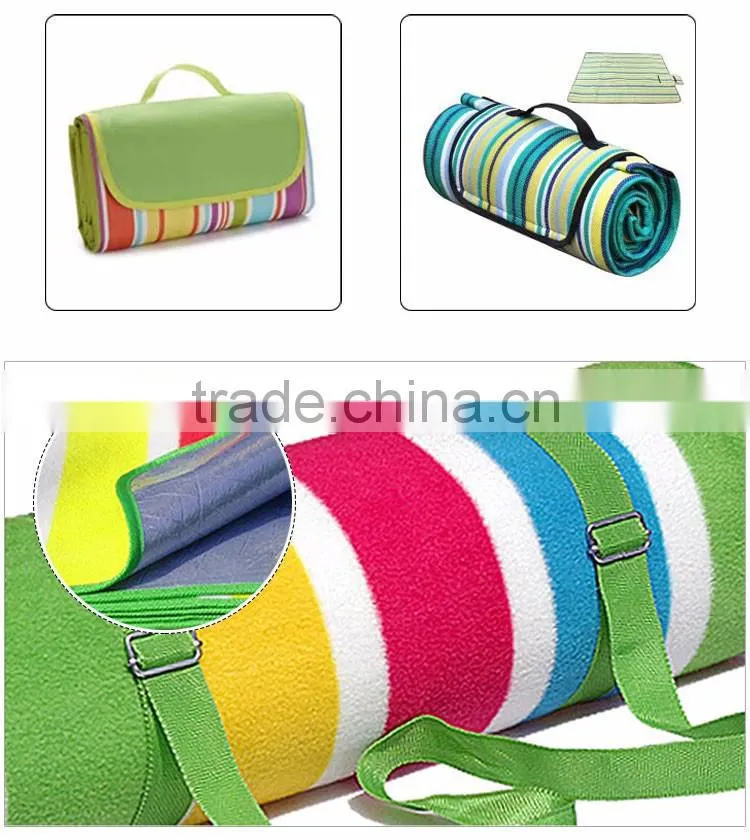 Waterproof Anti-Pillng Polar Fleece Custom Picnic Blankets