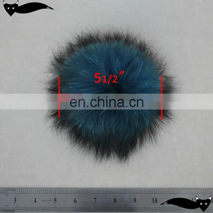Genuine ocean depths 14cm raccoon fur balls for hats