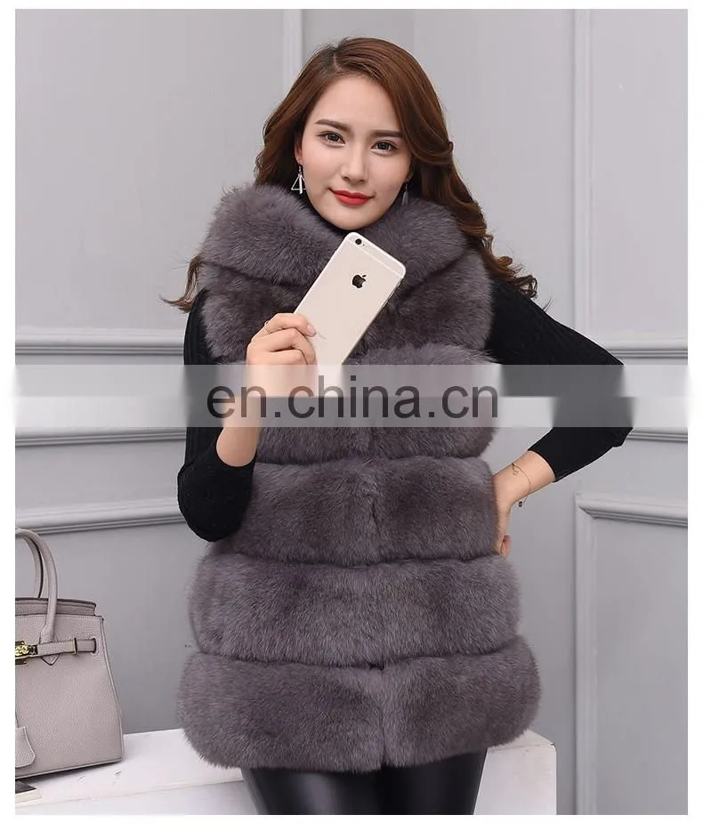 2015 New Design Genuine Fox Fur Short Vest Colorful / Fur Vest Fox