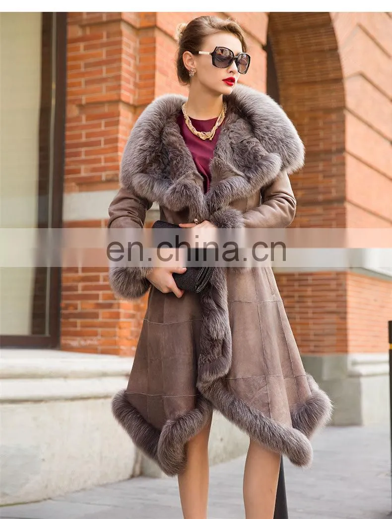 Latest Design Double Face Lamb Skin Thick Leather Jacket