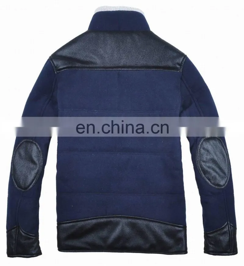 2017 latest design mens handsome padded pu leather jacket motrocycle