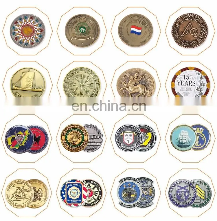 Finely processed custom singapore souvenir coin