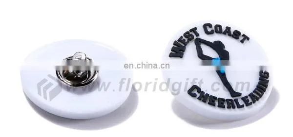 Bulk cheap bespoke pvc embossed cheap custom badge pins