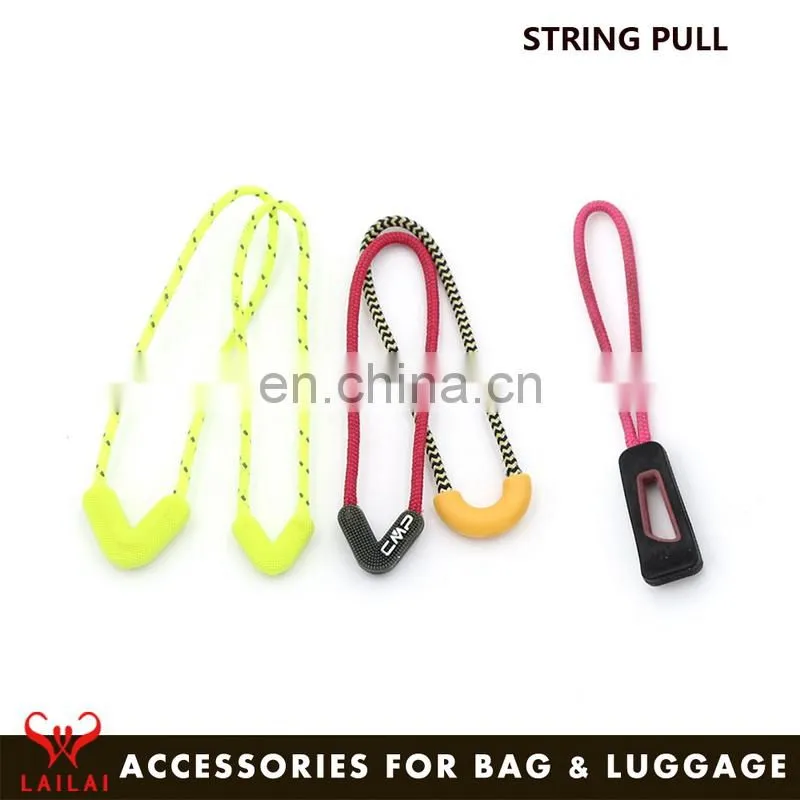 Fashion zip pull rubber silicone plastic pvc bag cord zipper puller