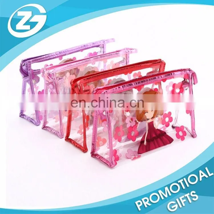 Promotional clear pvc cosmetic gift bag