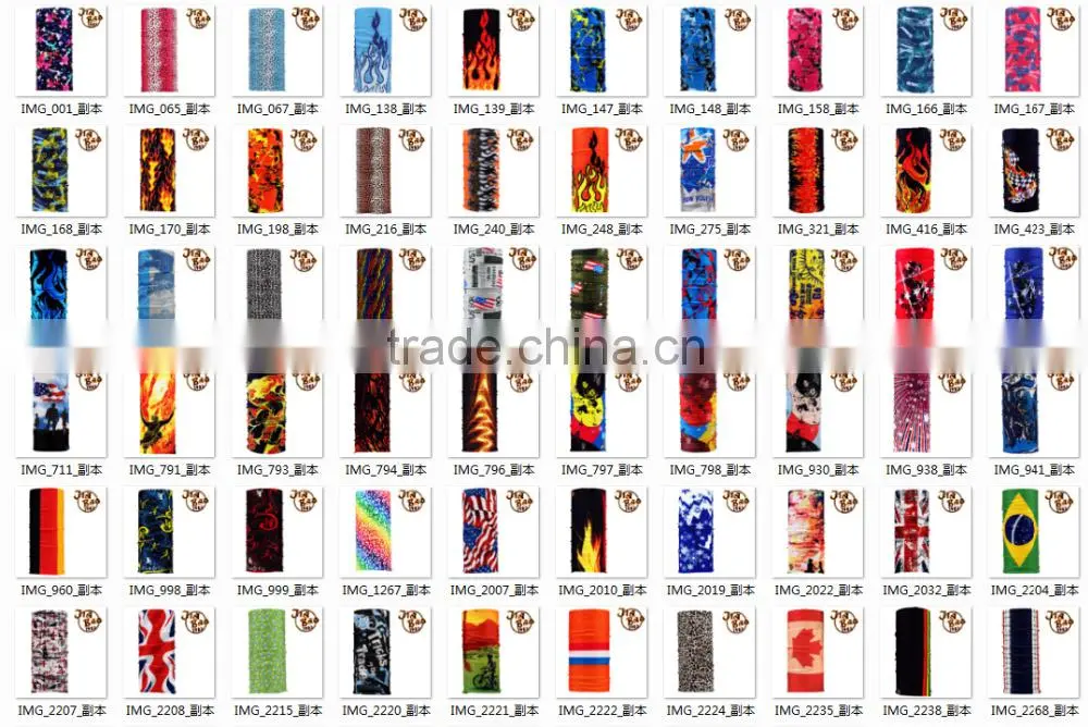 Wholesale thousands of designs seamless tube bandana headwear