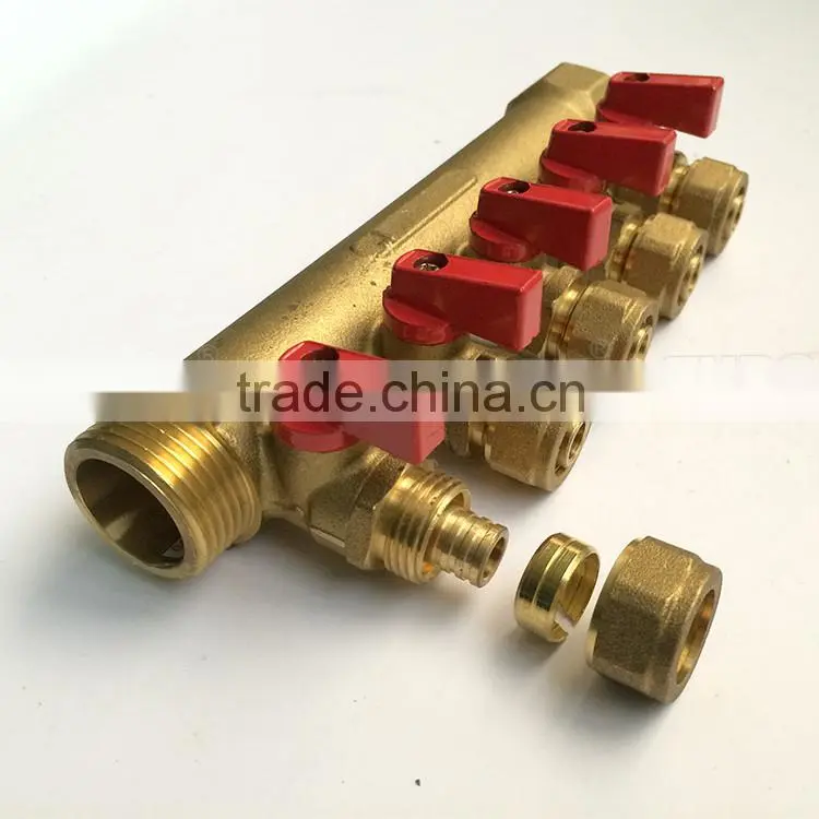 Heating & Plumbing Systems Natural Color pex al pex pipe 5 way manifold with valve
