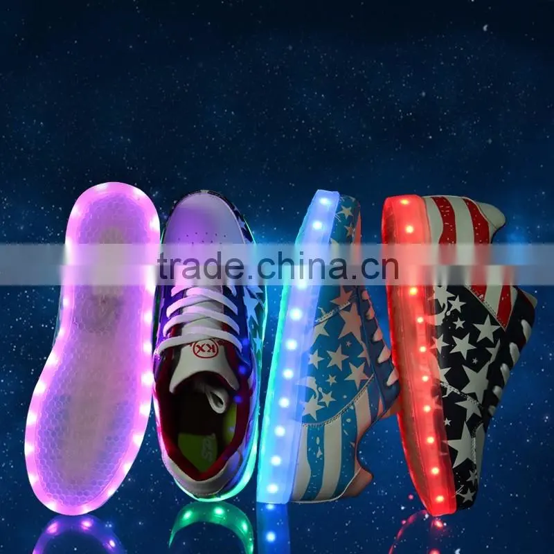 Hot Sale Gold led Shoes Silver led Shoes Fashion Adults Light Up Shoes Wholesale For Retails
