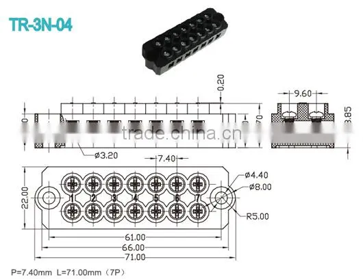 pc nickel plated terminal block stainless steel din rail