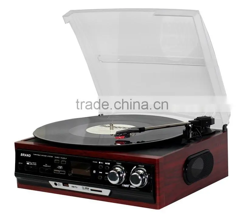 hot sale USB bluetooth Vinyl Suitcase Style Turntable record player
