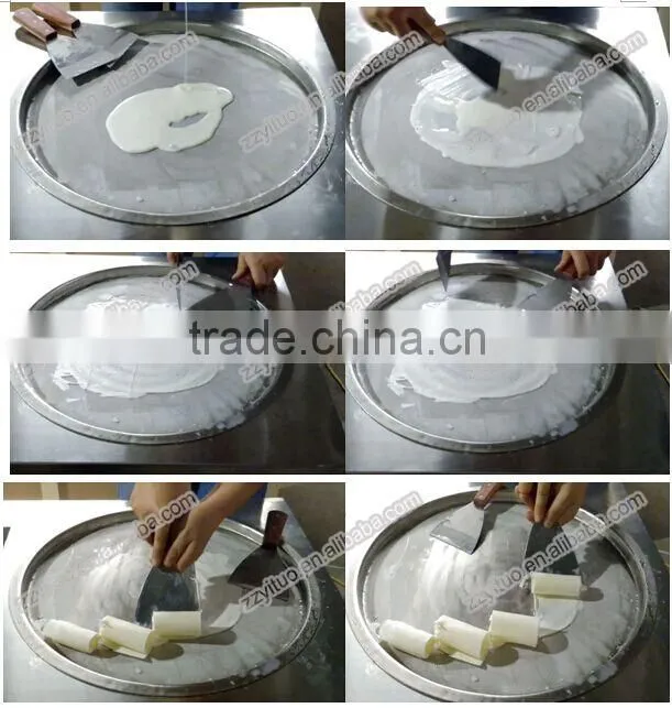 New Design Popular Double Plat pans Commercial Fried Ice Cream Machine Price