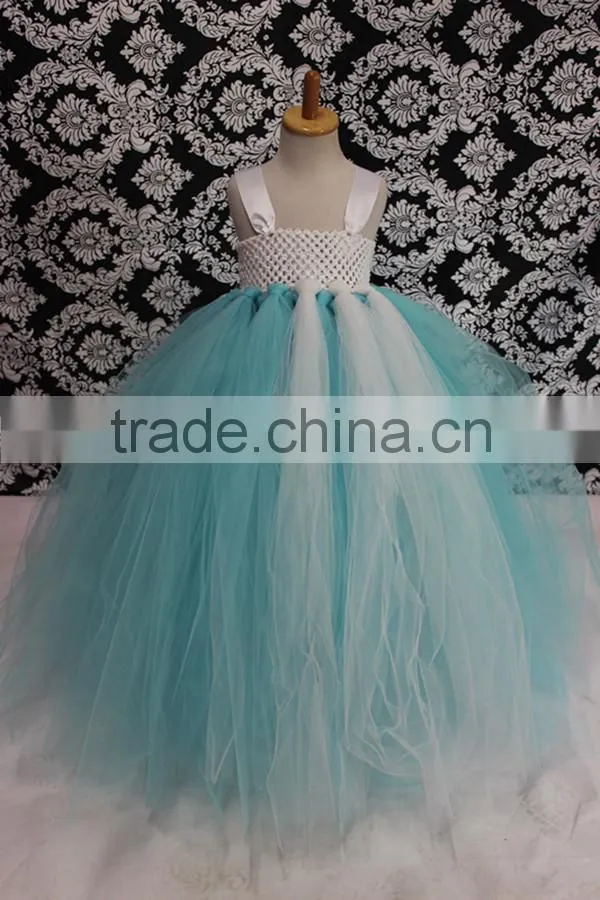 Girls Chiffon Tulle Newest Blue Frozen Elsa Dress Fabulous dress