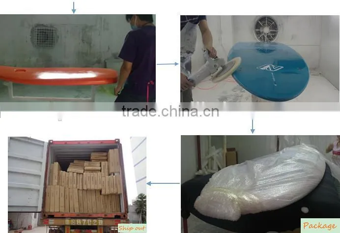 Moulded Bamboo Red and White Stripe Paddle Durable Light Weight SUP surfboard