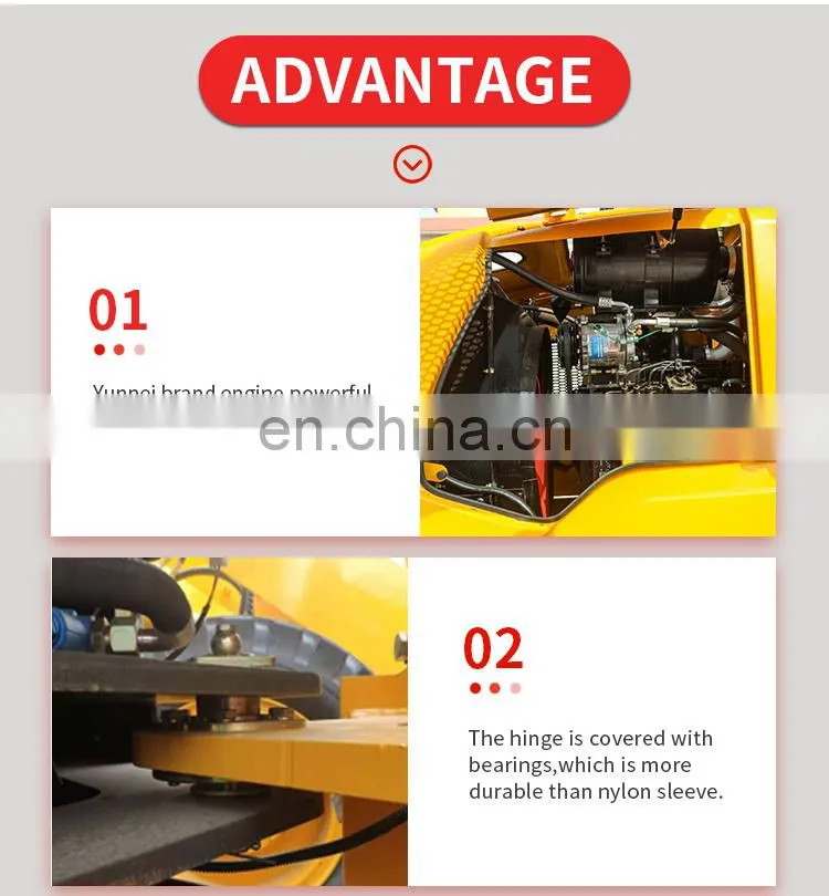 Small 1.5Ton 1500kg Hydraulic Front End Wheel Loader CASER 915 CE EPA UTV EPA 4 Engine