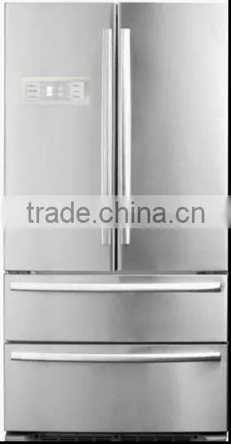 No Frost French Stainess steel Door Refrigerator With Automatic ice maker