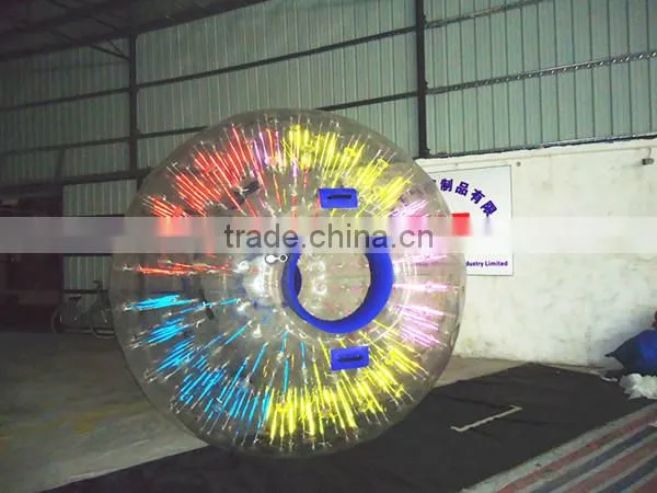 1.0mm TPU/PVC high quality colorful inflatable light zorb ball