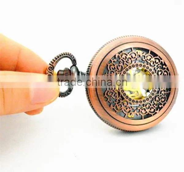 skeleton automatic mechanical watch wholesale pocket watch