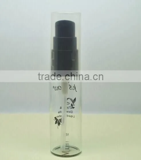 30ml tubular glass bottle with plastic lotion pump ,skincare glass bottle