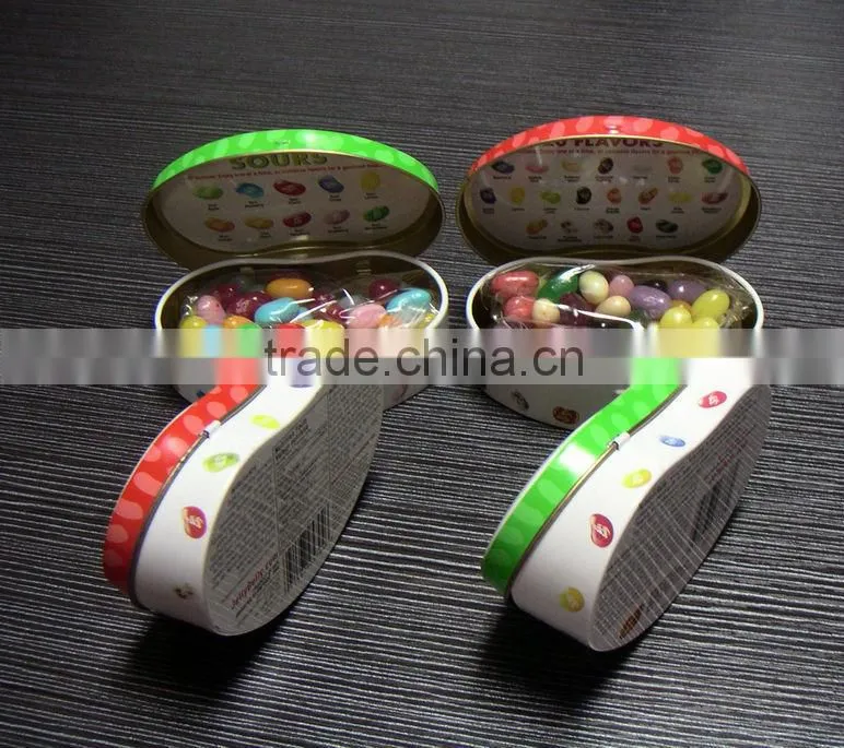 small food grade hinged lid candy tin box