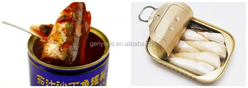 Complete Canned Fish Processing Line / Sardines Canning Machine