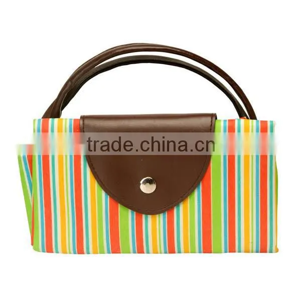 vegetable folding shopping trolley bag with logo