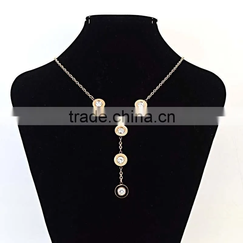 New 2016 Women Necklace Steel Jewelry Chain Metal Pendant Necklace