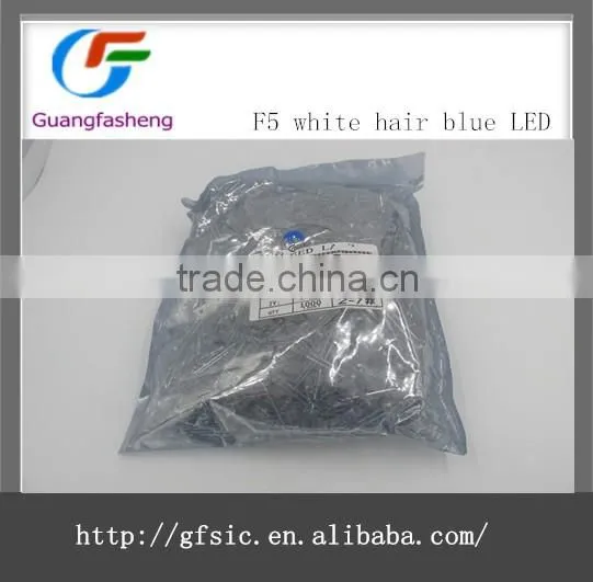 F5 white hair blue LED