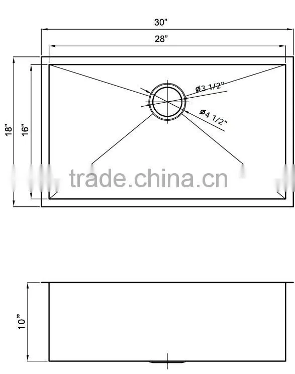 Big bowl rectangular kitchen sinks suppliers