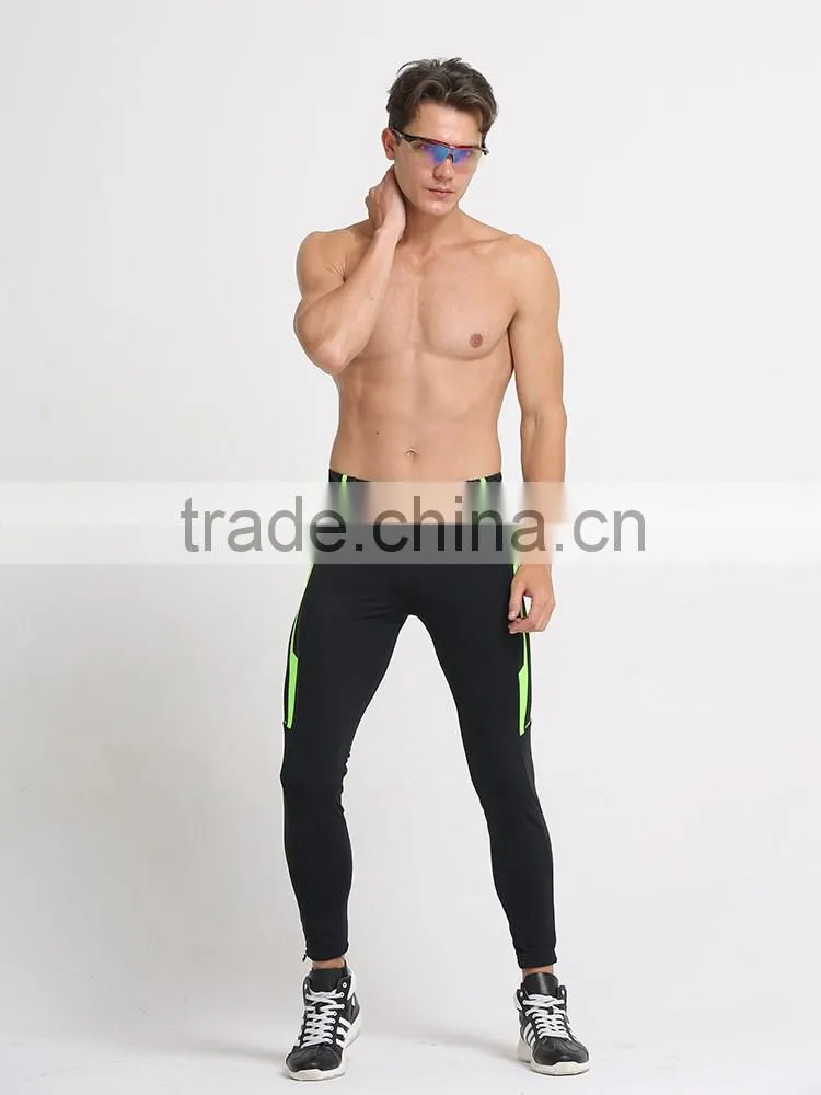 2016 new design Compression tights spandex long pants for Running clothing custom design Top quality mens Running tights