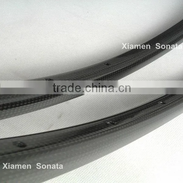 Sonatacarbon mtb carbon tubular wheels 650C MTB 26inch 22mm clincher carbon bicycle wheels with 3K glossy