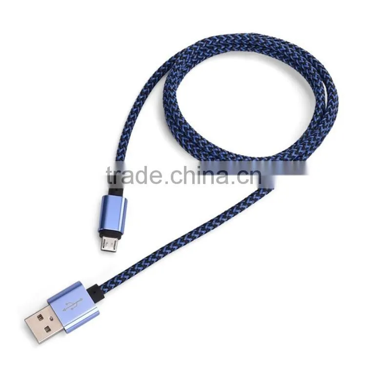 Micro USB Cable 5V 2A Quick Charge Metal Braided Cord Data Sync Wire for Micro Phone