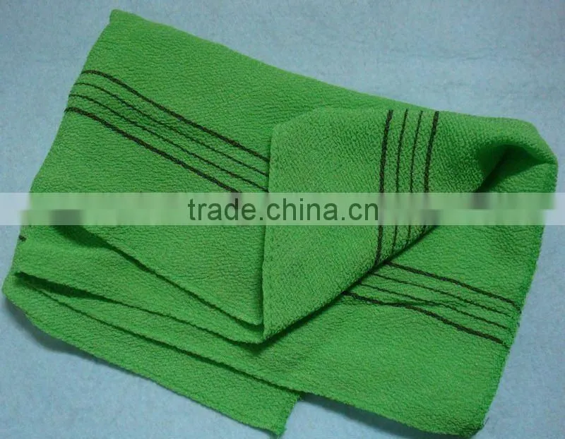Natural viscose exfoliating peeling italy korea shower towel