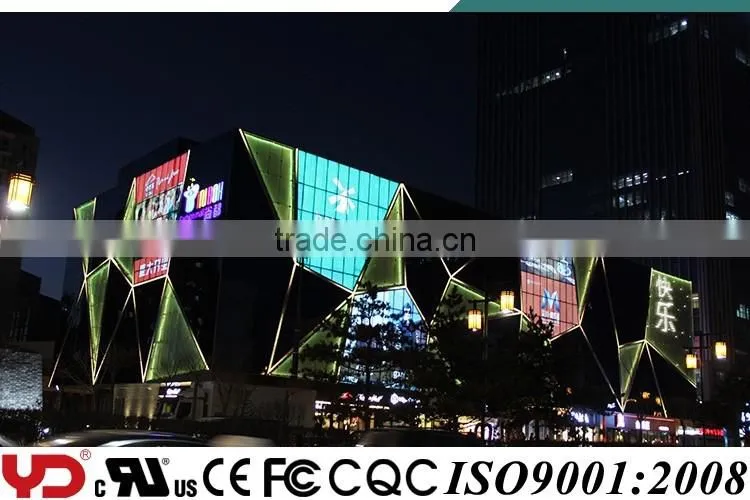 YD CE CQC FCC UL IP68 V-0 Outdoor LED Building Facade Display RGB Light Source